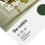 Papier-Flyer mit gl�nzendem UV-Lack auf einer Seite.