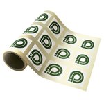 Papier-Etiketten auf Rolle, selbstklebend.