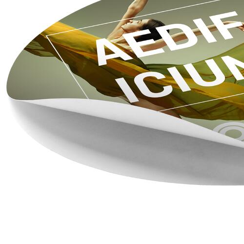 Statischer, ovaler Aufkleber.