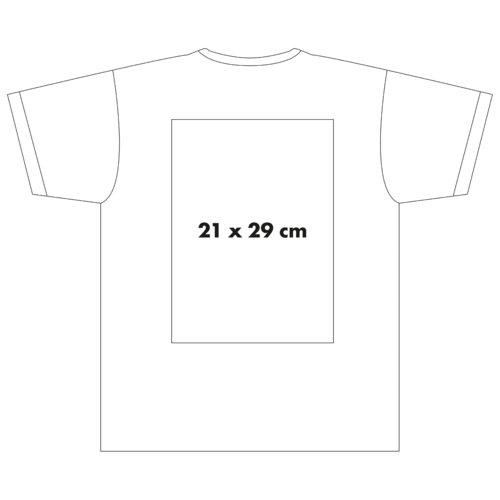 V-Ausschnitt T-Shirt aus Stoff mit kurzen Ärmeln.