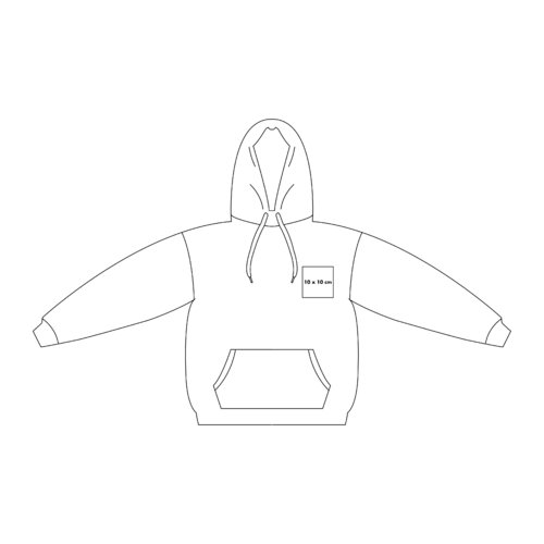 Baumwoll-Hoodie mit Kapuze und Kngurutasche.