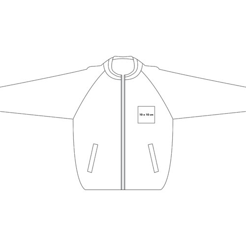 Sweatjacke aus Stoff mit durchgehendem Reiverschluss und Taschen.