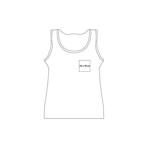 Baumwoll-Tanktop mit gerippten Kanten.