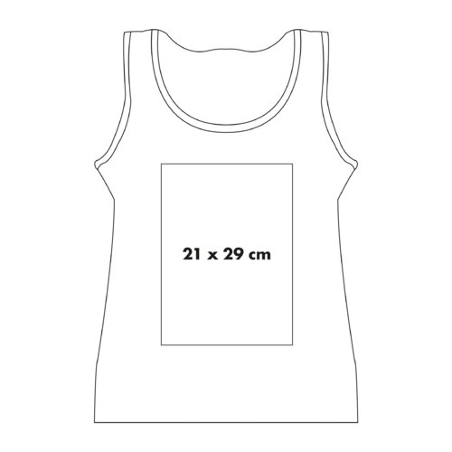 Weies Baumwoll-Tanktop mit Rundhalsausschnitt.