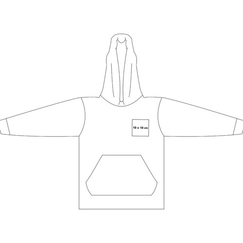 Baumwoll-Hoodie mit Kapuze und Kngurutasche.