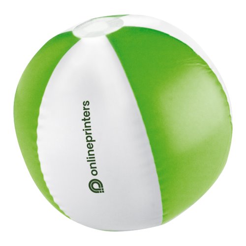 Apfelgrner Strandball aus Kunststoff, mehrfarbig.