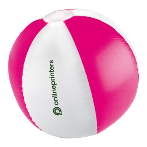 Pinkfarbener Strandball aus Kunststoff.