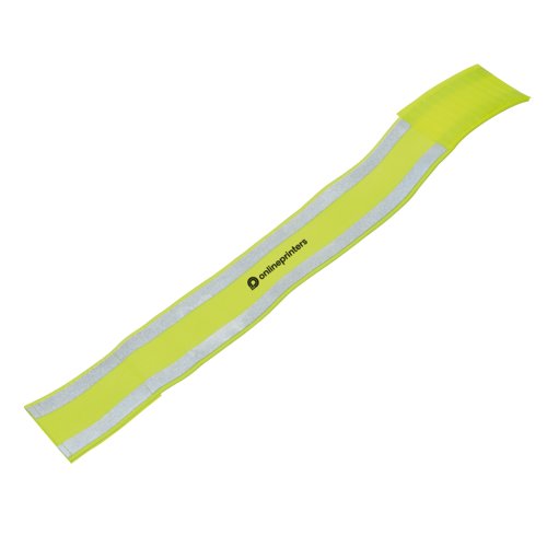 Gelbes reflektierendes Armband mit Klettverschluss.