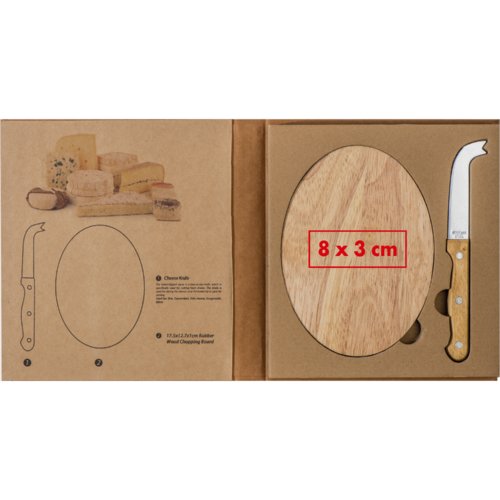 Holz-Ksebrett mit Ksemesser.