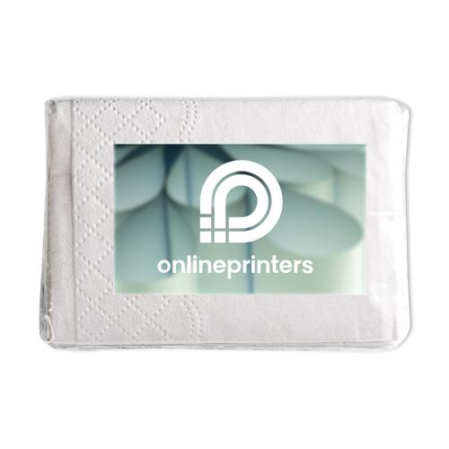 Weie, dreilagige Papiertaschentcher im Pack.