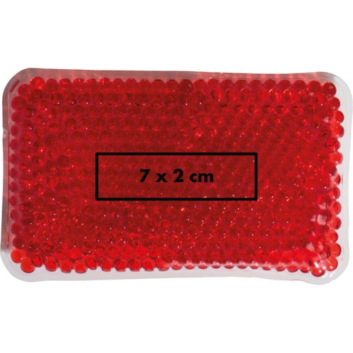 Rotes Khl-/Wrme-Pad, wiederverwendbar.