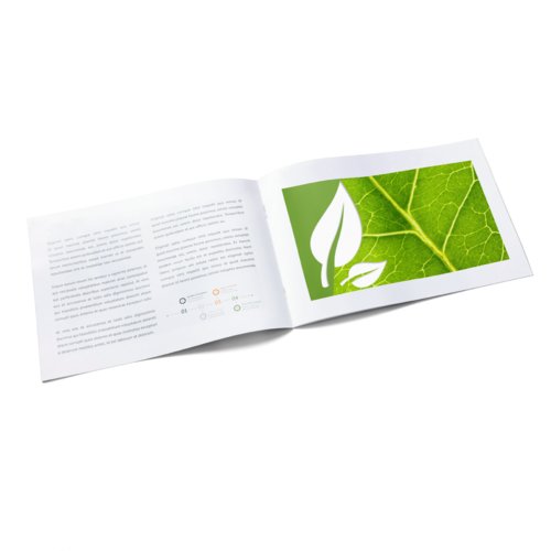 Broschüren, Öko-/Naturpapiere, Querformat, A4 halb 2