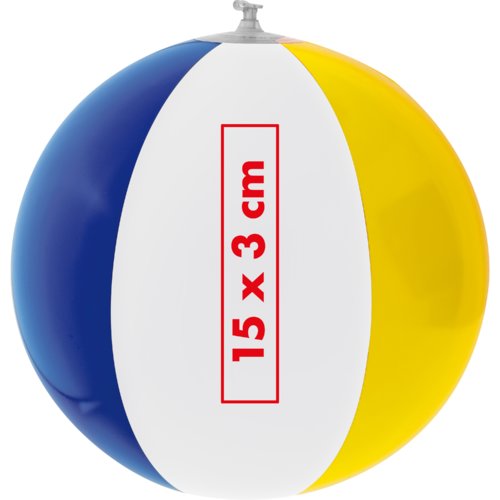Mehrfarbiger Wasserball aus Kunststoff.