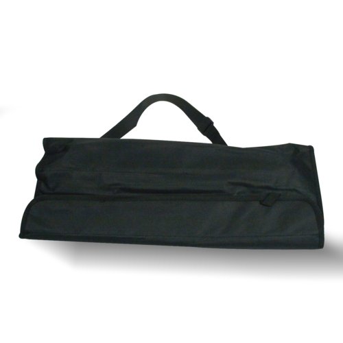 Schwarze Grillschrze aus Stoff mit verstellbarem Nackenband.