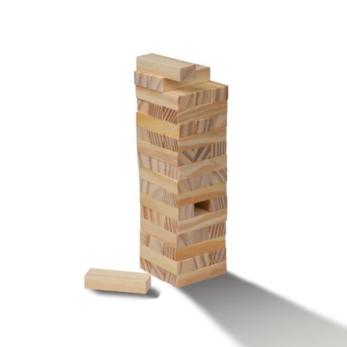 Holz-Geschicklichkeitsspiel mit Holzbausteinen