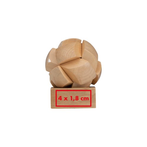Helles Holz-Geduldspiel mit geometrischem Design.