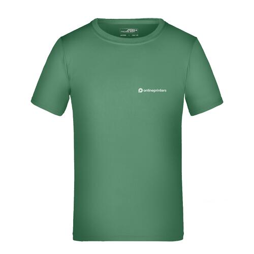 Gr�nes T-Shirt aus Funktionsmaterial f�r Kinder.