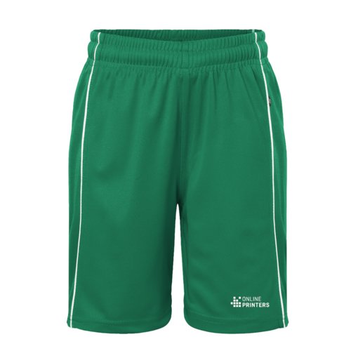 Grne Sportshorts aus Funktionsmaterial mit elastischem Bund.
