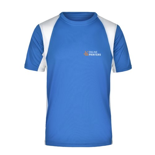 Blaues Funktionsshirt aus Polyester für Herren.