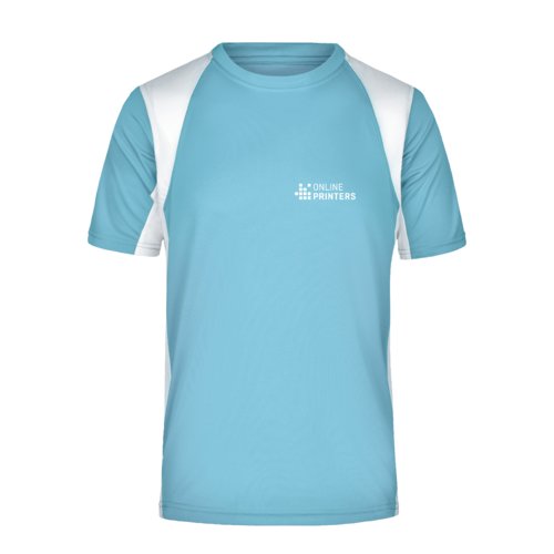 Hellblaues Funktionsshirt aus Polyester für Herren.