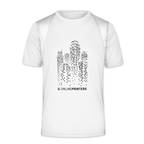 Weisses Funktionsshirt aus Polyester für Herren.