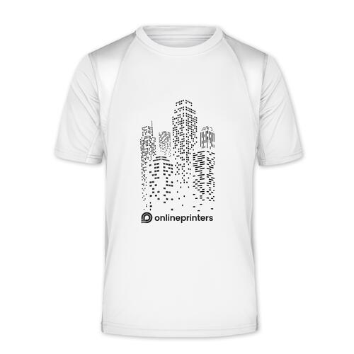 Weisses Funktionsshirt aus Polyester f�r Herren.