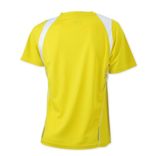 Gelbes Laufshirt aus Polyester f�r Damen.