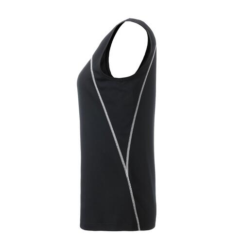 Schwarz-wei�es Tanktop aus Polyester f�r Damen.
