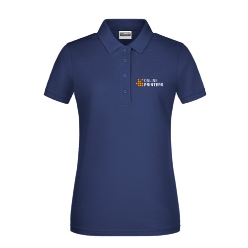 Schwarzblaues Baumwoll-Poloshirt fr Damen.