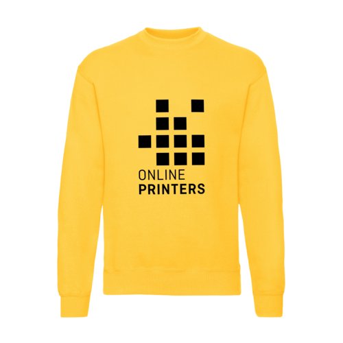 Gelbes Baumwollmischgewebe Sweatshirt fr Herren.
