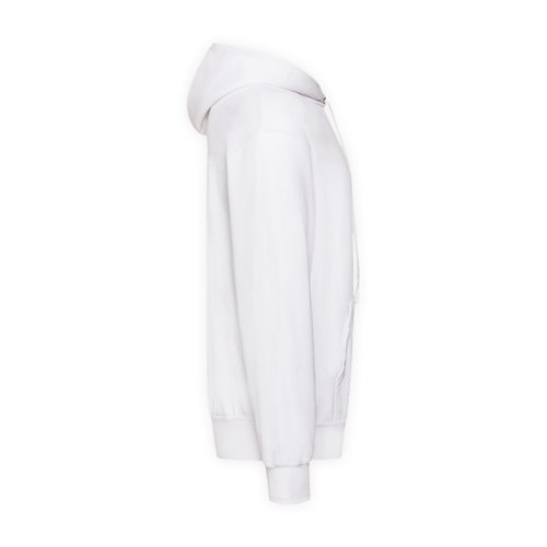 Weier Hoodie aus Baumwollmischgewebe mit Kapuze und Kngurutasche.
