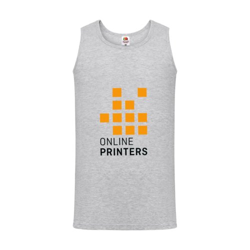 Grau meliertes Baumwoll-Tanktop fr Herren.