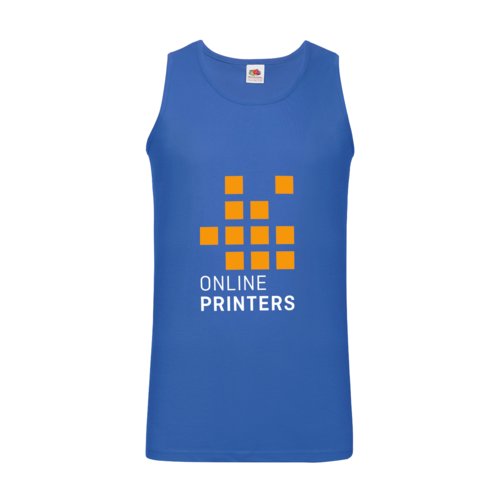 Knigsblaues Baumwoll-Tanktop fr Herren.