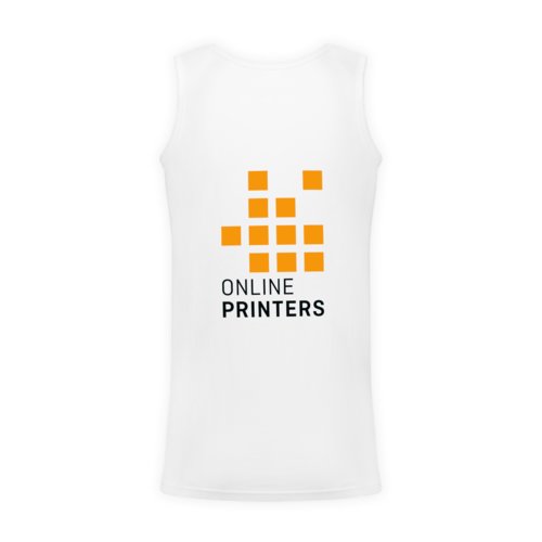 Weies Baumwoll-Tank-Top fr Herren.