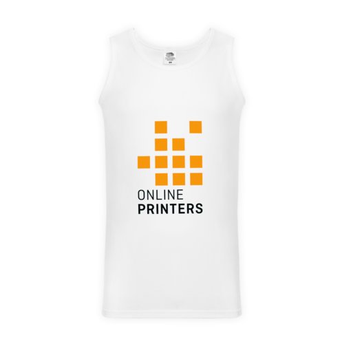 Weies Baumwoll-Tanktop fr Herren.