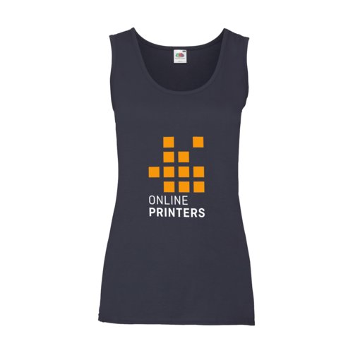Schwarzblaues Baumwoll-Tanktop fr Damen.