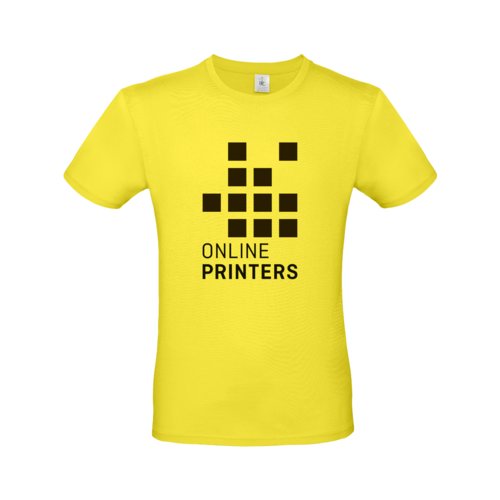 Gelbes Baumwoll-T-Shirt für Herren mit kurzen Ärmeln.