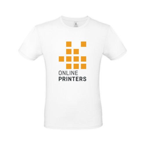 Weißes Baumwoll-T-Shirt für Herren mit kurzen Ärmeln.