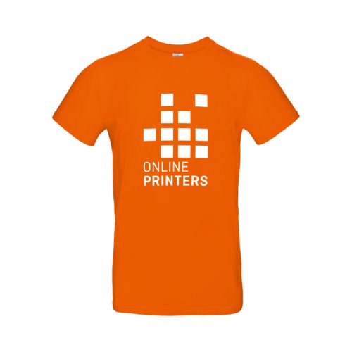 Oranges Baumwoll-T-Shirt fr Herren mit kurzen rmeln.