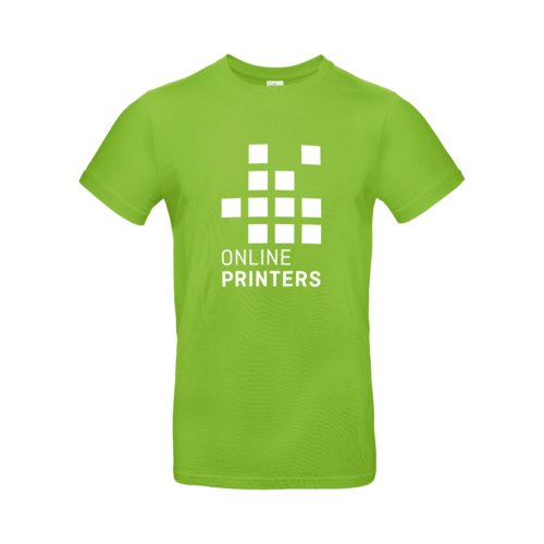 Apfelgrnes Baumwoll-T-Shirt fr Herren mit kurzen rmeln.