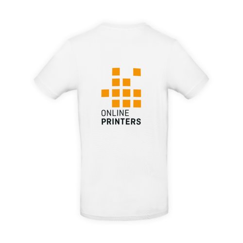 Weies Baumwoll-T-Shirt fr Herren mit kurzen rmeln.
