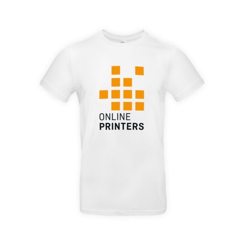 Weies Baumwoll-T-Shirt fr Herren mit kurzen rmeln.