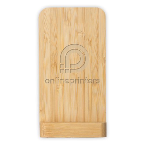 Helles Holz, kabelloses Ladegert mit Stnderfunktion.