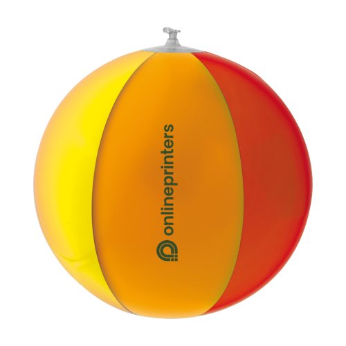 Mehrfarbiger Wasserball aus Kunststoff mit aufblasbarem Design.
