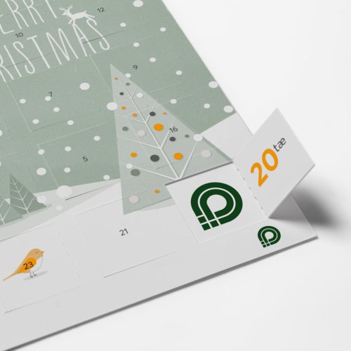 Papier Adventskalender mit T�rchen zum �ffnen.