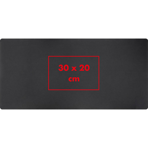 Schwarzes Gaming Pad mit rutschfester Unterseite.