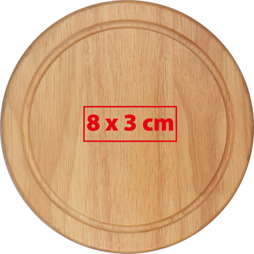 Helles Holz Ksebrett mit umlaufender Rille.