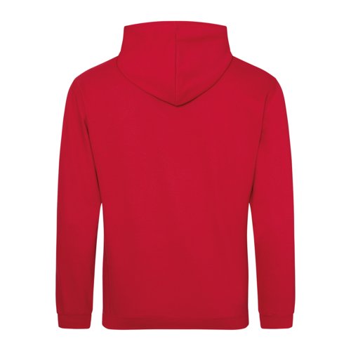 Roter Hoodie aus Baumwollmischgewebe mit Kapuze und Kngurutasche.