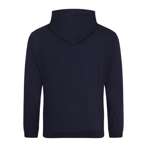 Marineblauer Hoodie aus Baumwollmischgewebe mit Kapuze und Kordelzug.