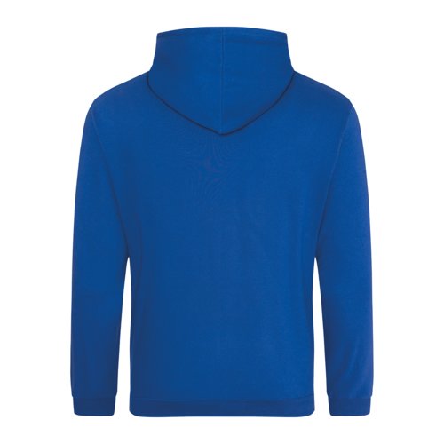 Knigsblauer Unisex-Hoodie aus Baumwollmischgewebe mit Kapuze.